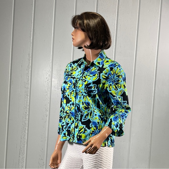 *Draper’s & Damons Women’s Floral Button Down Shirt Sz PS - Picture 3 of 10